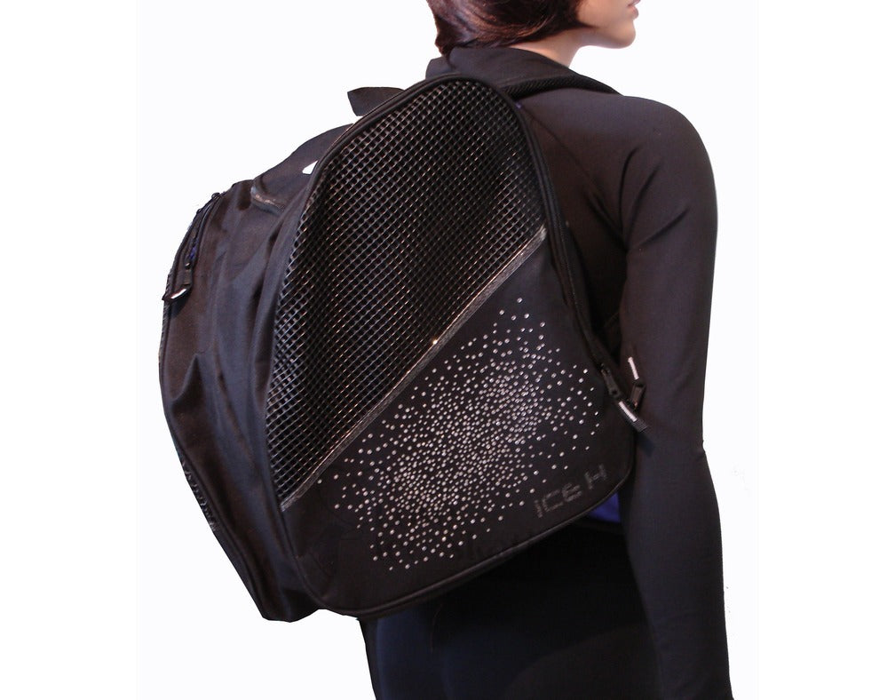 Ice H Skate Backpack Style Glitter Print Carry Bag