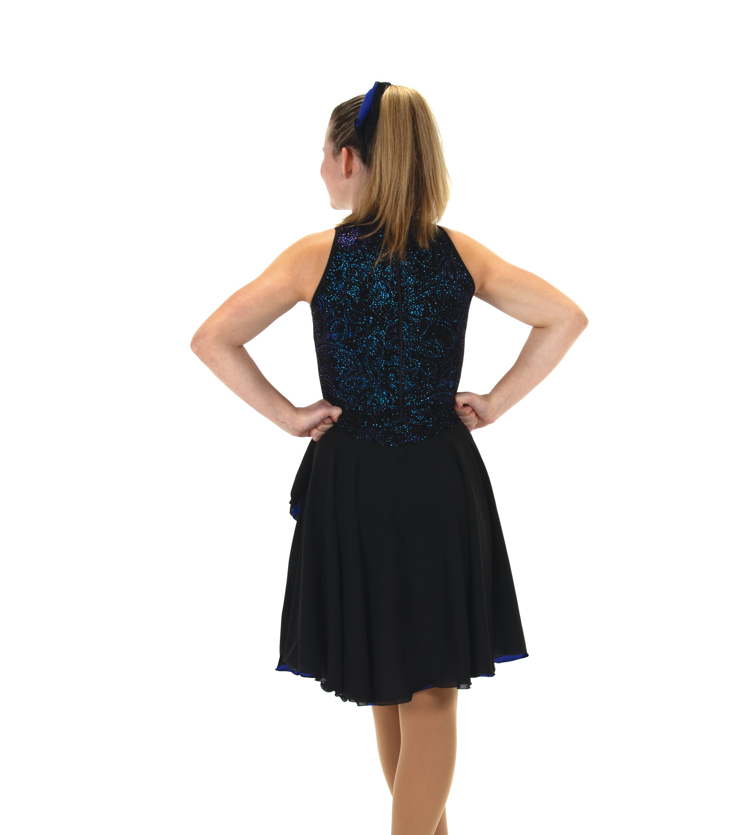 206 The Blues on Black Dance Dress by Jerry's