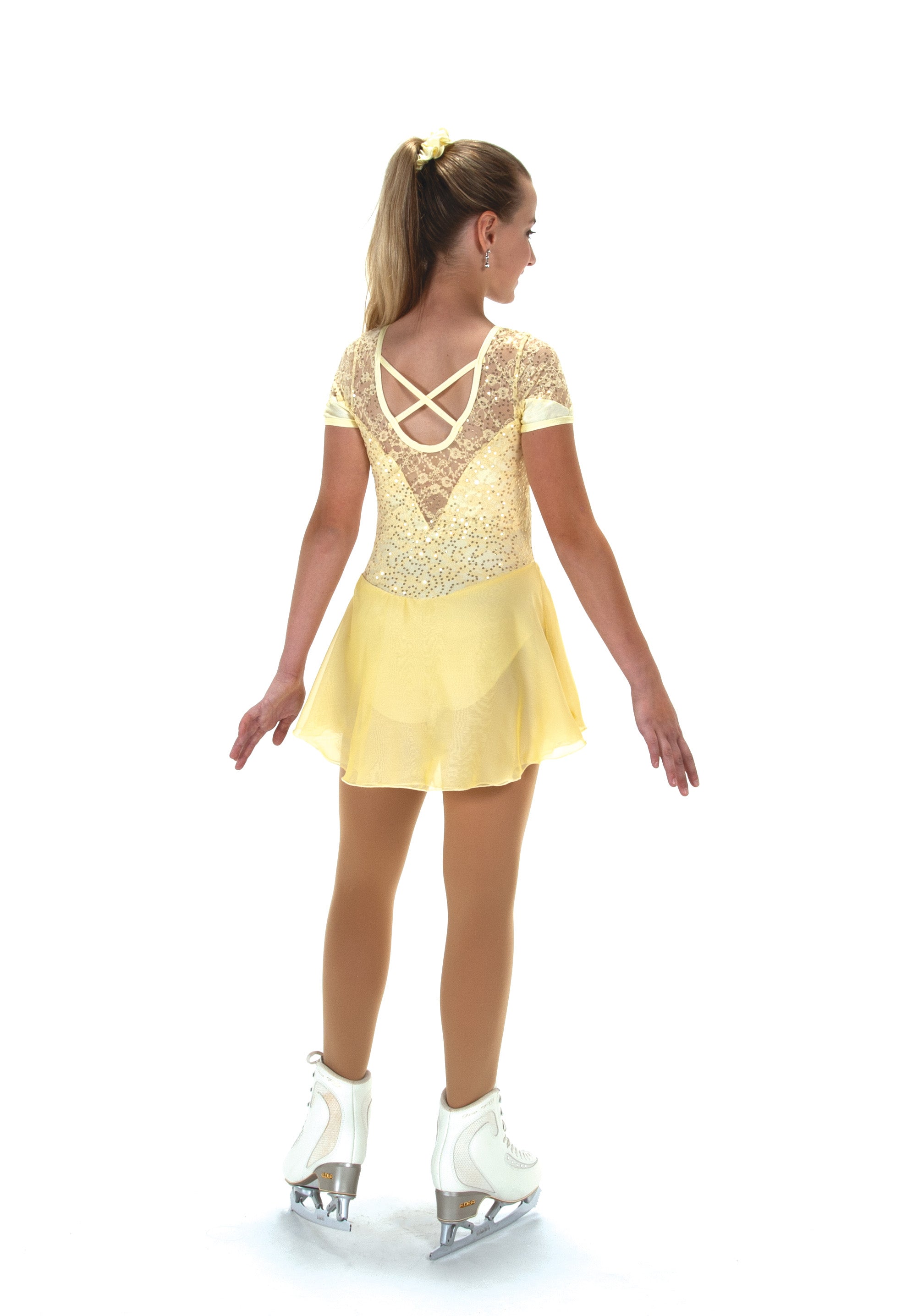 528 Softly Sequins Skating Dress in Yellow by Jerry's