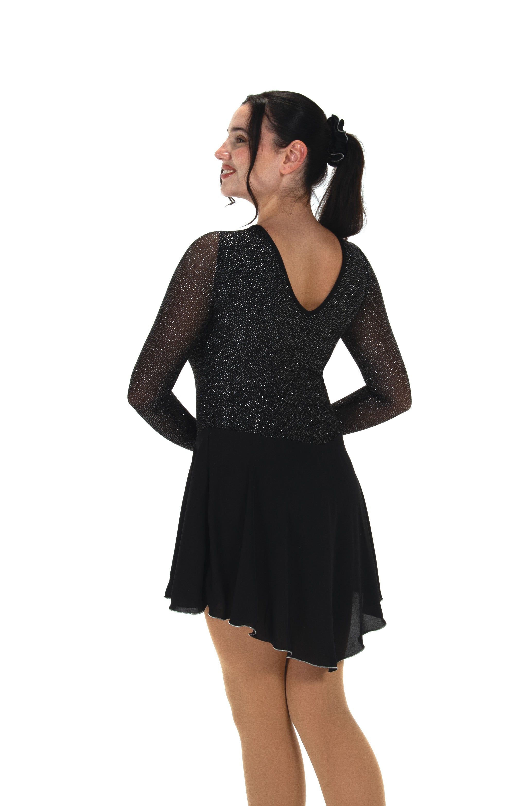 569 Silver Dust Skating Dress in black by Jerry's