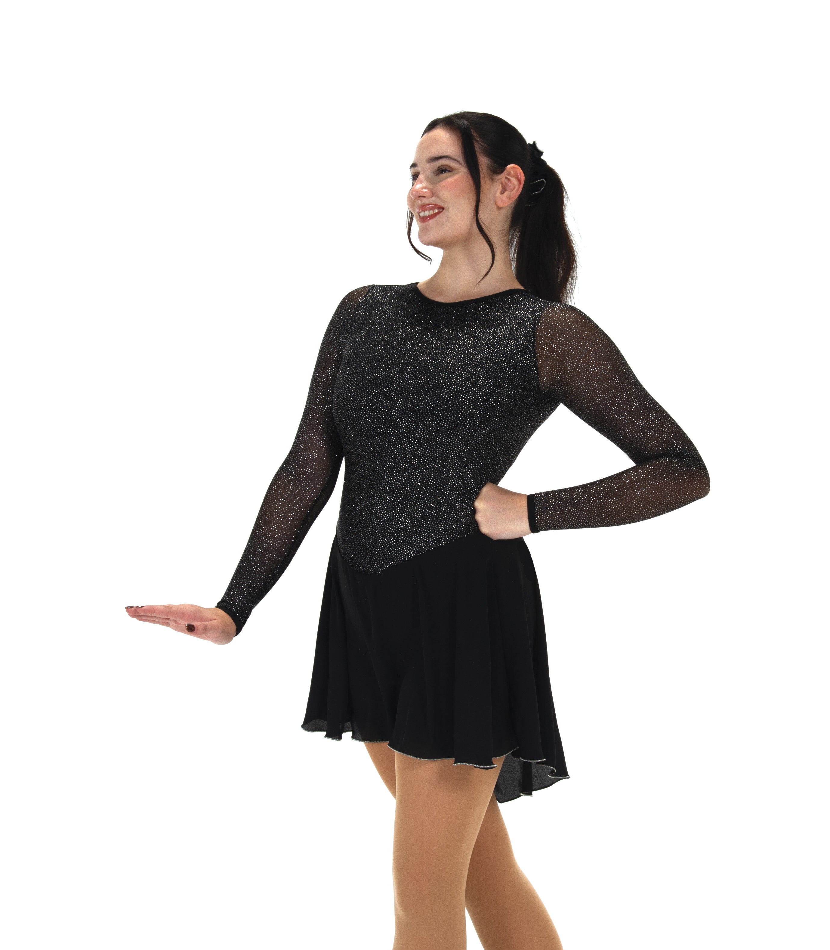 569 Silver Dust Skating Dress in black by Jerry's