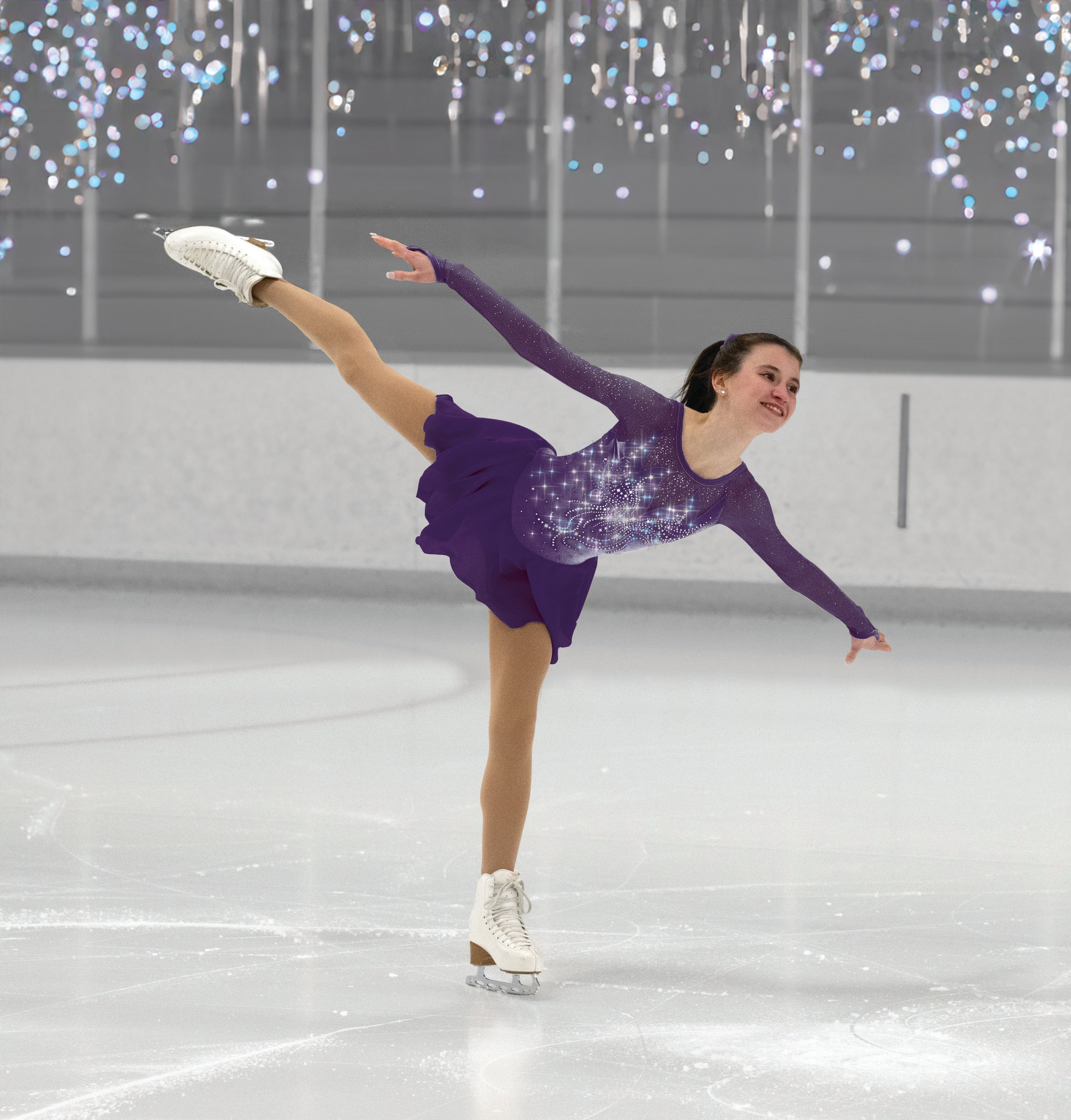 570 Mythical Skating Dress in Purple by Jerry's