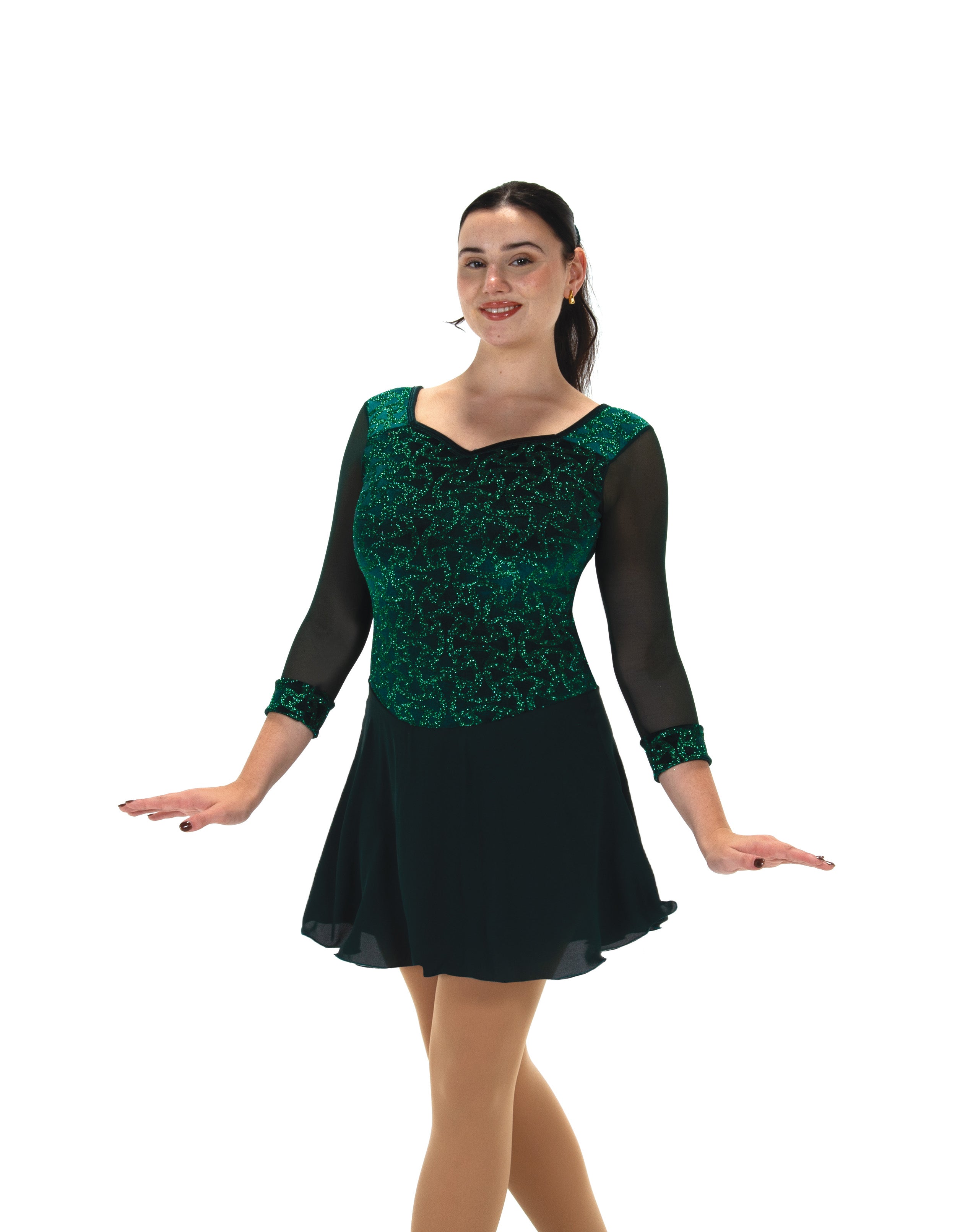 572 Sheen of Green Skating Dress by Jerry's