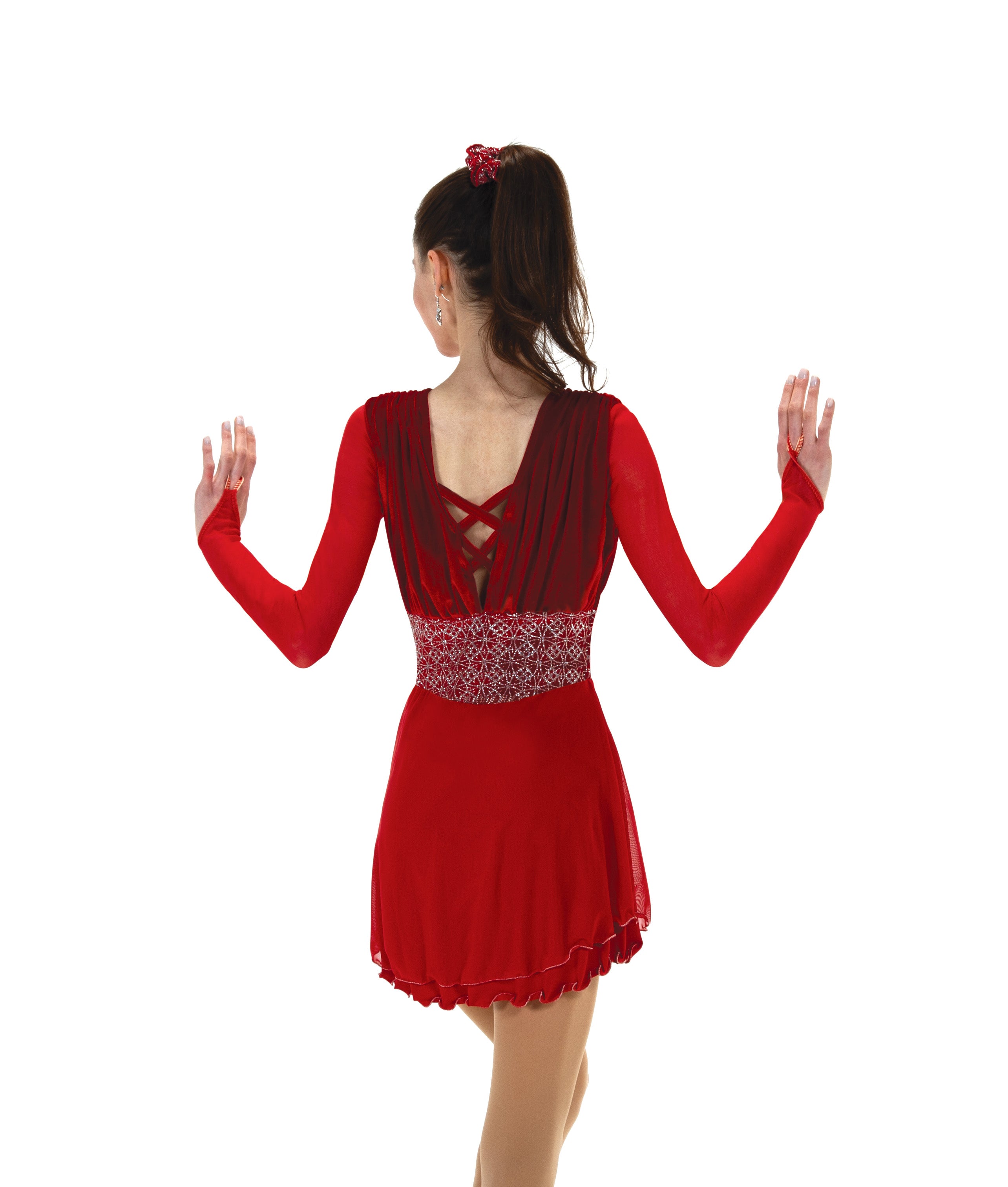 591 Ruched Ruby Skating Dress by Jerry's