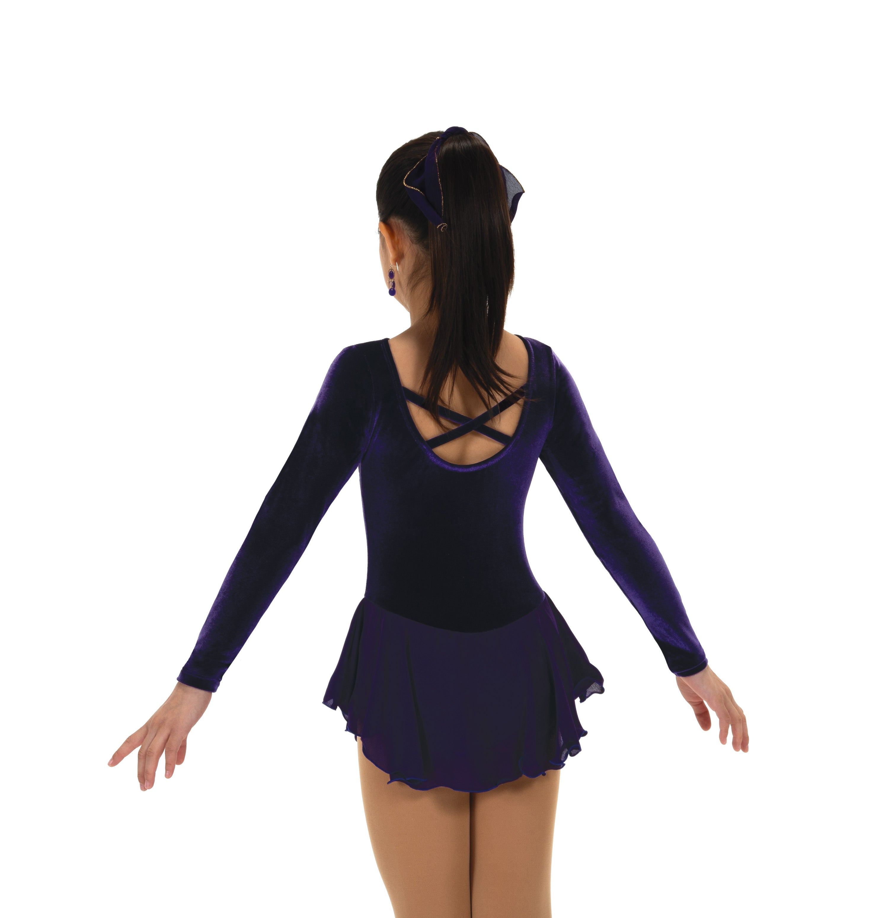 601 Single Snowflake Skating Dress in Dark Purple  by Jerry's