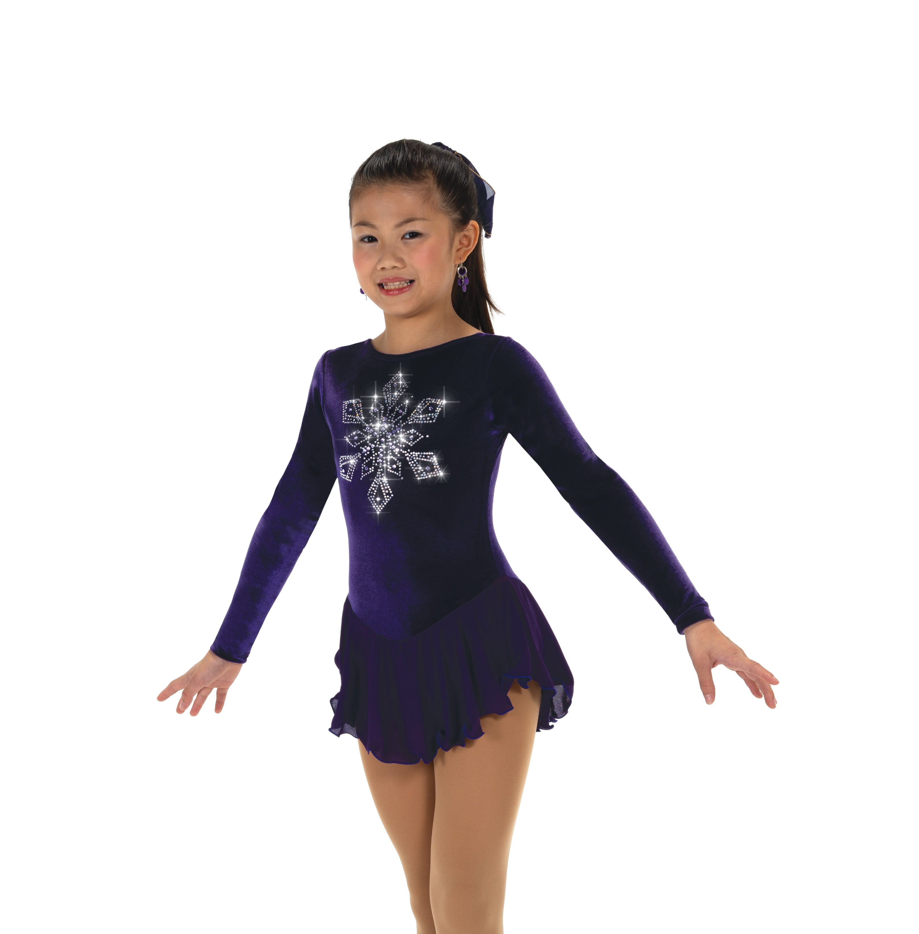 601 Single Snowflake Skating Dress in Dark Purple  by Jerry's