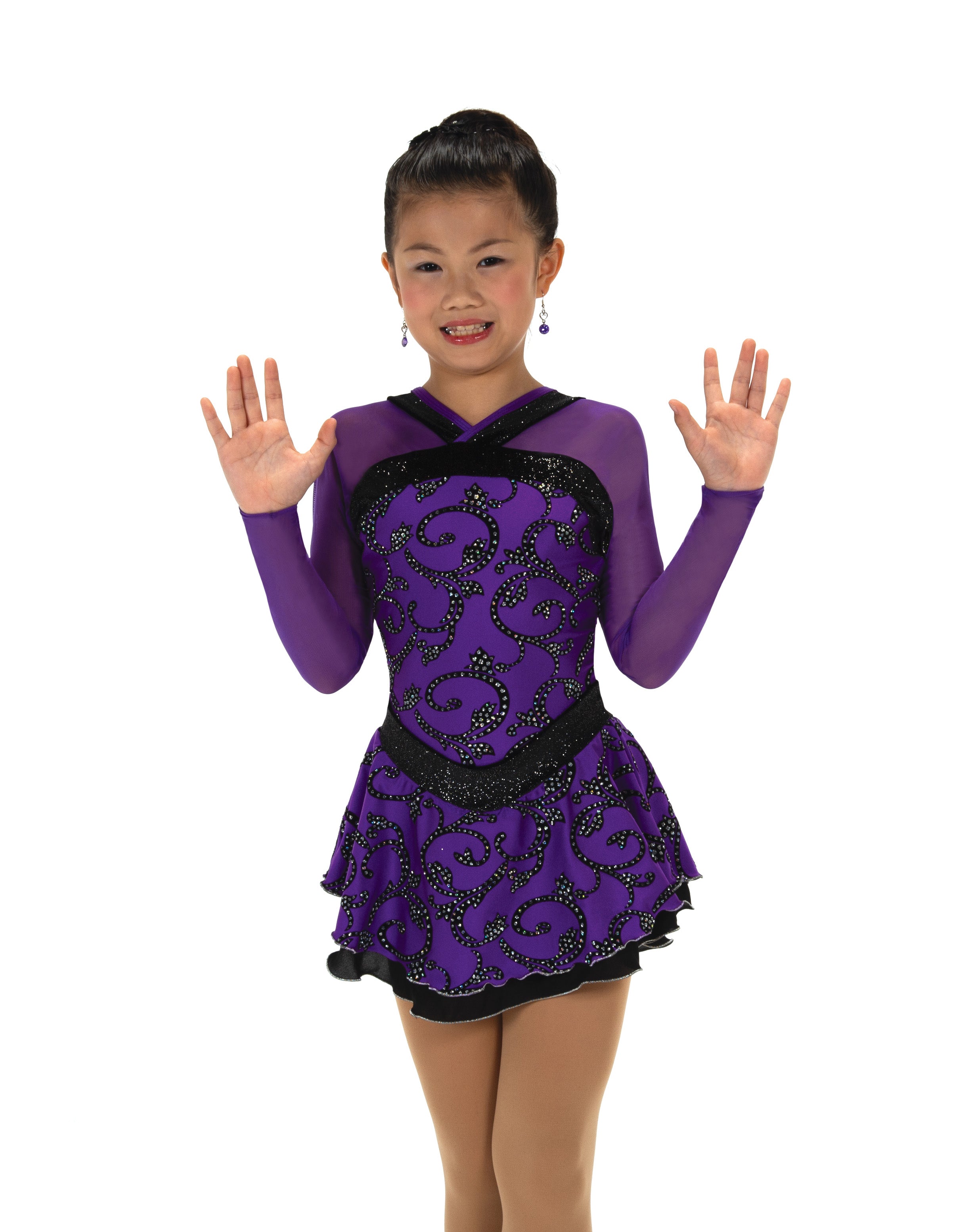 607 Jet & Jacaranda Skating Dress by Jerry's