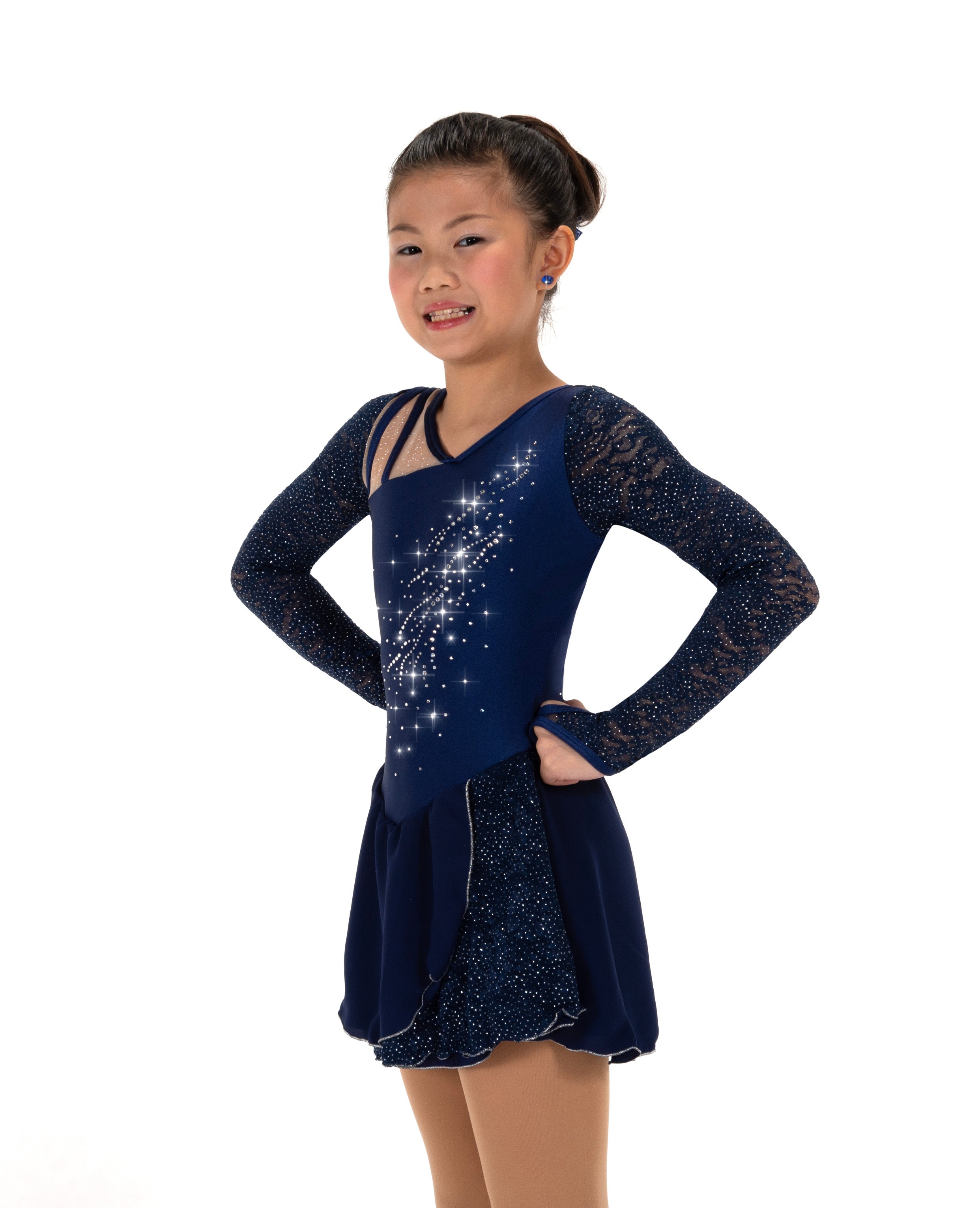 617 Slide Glide Skating Dress in Navy Blue by Jerry's