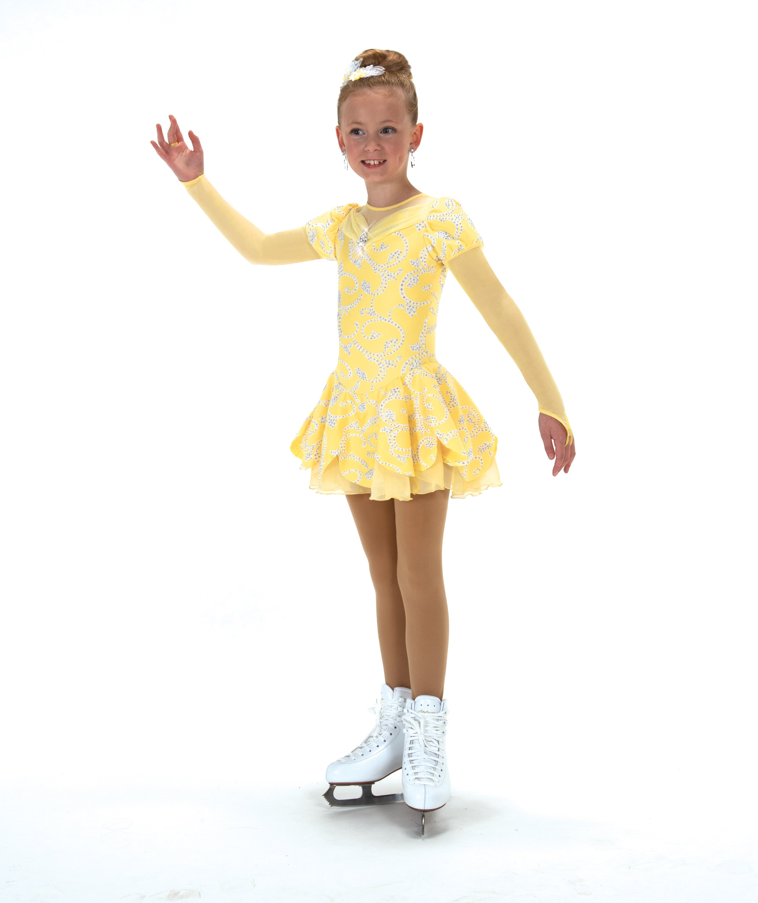 635 Lemon Chiffon Skating Dress by Jerry's