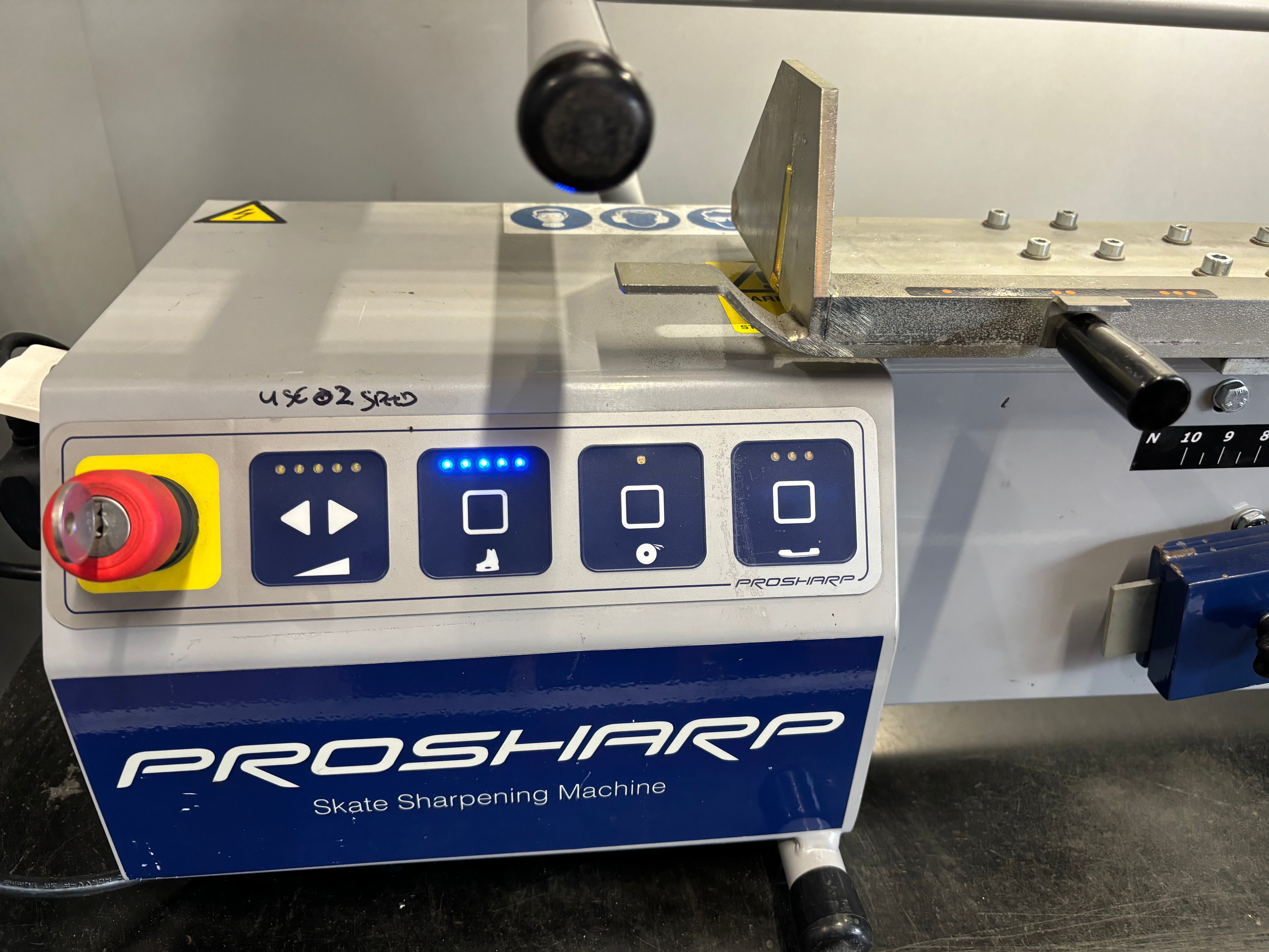 Prosharp As2001 skate sharpening machine . Used