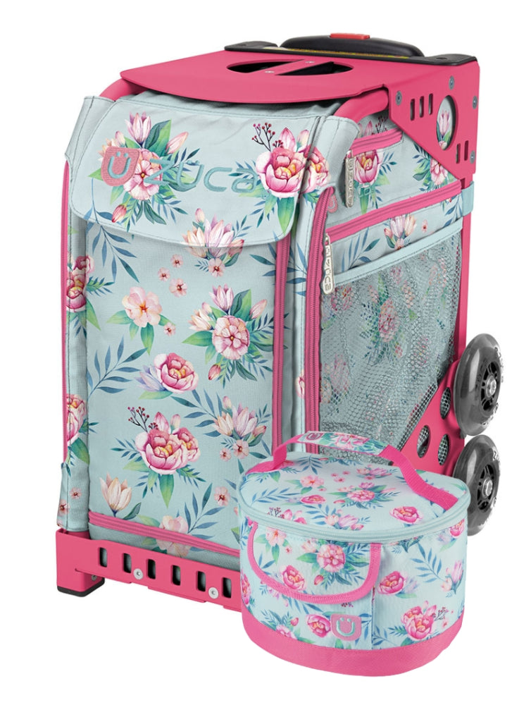 Zuca Rolling Skate Bag Blooms with Matching Lunchbox - Insert Only