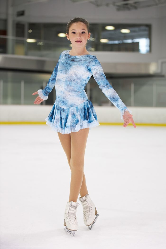 2739 Ice Skating Dress by Mondor in Aquamarine