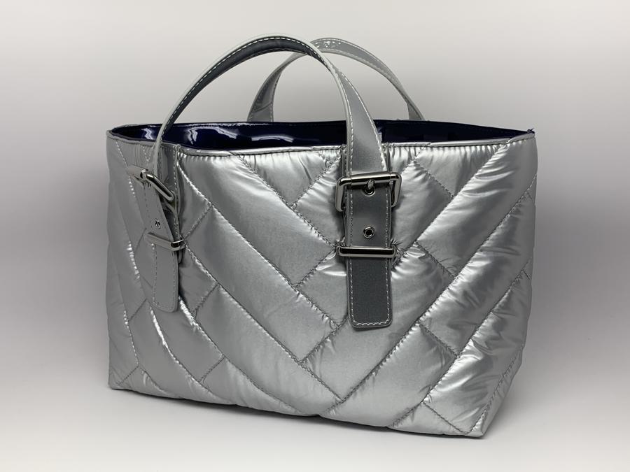 Black and fashion silver tote bag